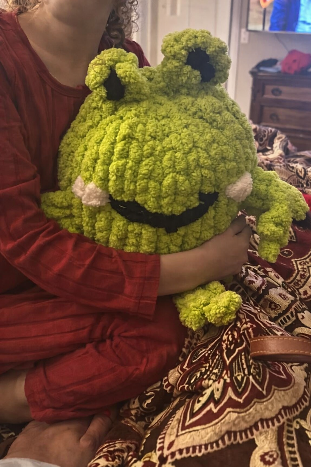 Freckly the Frog – Chunky Knit Plush